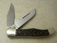 Bulldog Brand "Bull of the Woods" Bone 2 Blade Folding Hunter Knife