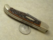 Bulldog Brand "Bull of the Woods" Bone 2 Blade Folding Hunter Knife