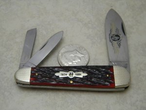 Kissing Crane Germany Bone Sleeveboard Jumbo Whittler Knife 1834-1984
