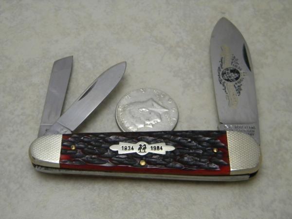 Kissing Crane Germany Bone Sleeveboard Jumbo Whittler Knife 1834-1984 Kissing Crane Germany Bone Sleeveboard Jumbo Whittler Knife 1834-1984