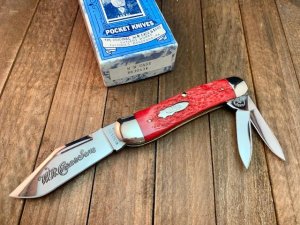 Case Classic, Queen Made, Split Back Spring Whittler Red Banana Bone 1991