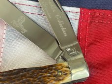 Vintage 1977 Queen Master Cutler Collection Trapper Pocket Knife w/ Beautiful Handles - 4" closed Vintage 1977 Queen Master Cutler Collection Trapper Pocket Knife w/ Beautiful Handles - 4" closed