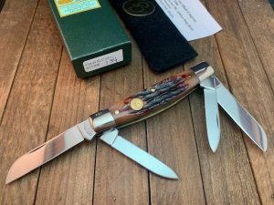 Canal Street Cutlery Four Blade Congress Amber Stag Bone, Gorgeous!