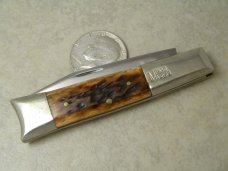 Custom Bone Handle Folding Pocket Knife by Mervin Masters of Louisville KY