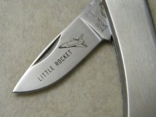 Taylor Cutlery Japan Little Rocket Metal Lockback Belt Buckle Knife NIB