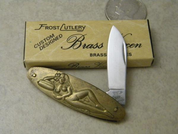 Frost Cutlery Surgical Steel Japan Brass Vixen Pen Knife - NIB Frost Cutlery Surgical Steel Japan Brass Vixen Pen Knife - NIB