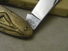 Frost Cutlery Surgical Steel Japan Brass Vixen Pen Knife - NIB Frost Cutlery Surgical Steel Japan Brass Vixen Pen Knife - NIB
