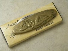 Frost Cutlery Surgical Steel Japan Brass Vixen Pen Knife - NIB Frost Cutlery Surgical Steel Japan Brass Vixen Pen Knife - NIB