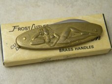 Frost Cutlery Surgical Steel Japan Brass Vixen Pen Knife - NIB Frost Cutlery Surgical Steel Japan Brass Vixen Pen Knife - NIB