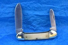 IXL Sheffield Eng. Gun Boat/Canoe Scrimshawed boat on Handle (Bone) 