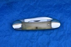 IXL Sheffield Eng. Gun Boat/Canoe Scrimshawed boat on Handle (Bone) 