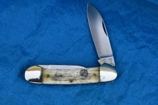IXL Sheffield Eng. Gun Boat/Canoe Scrimshawed boat on Handle (Bone) 