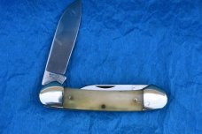 IXL Sheffield Eng. Gun Boat/Canoe Scrimshawed boat on Handle (Bone) 