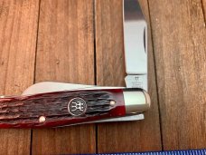Henckels Made by Boker 4 Blade Stockman Crimson Red Rope Jigged Bone Henckels Made by Boker 4 Blade Stockman Crimson Red Rope Jigged Bone