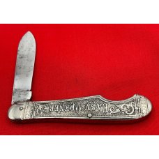 Vintage CLARK BROS GERMANY 1-Blade Easy Open Jack Folding Pocket Knife c.1895-1929 Embossed Metal Vintage CLARK BROS GERMANY 1-Blade Easy Open Jack Folding Pocket Knife c.1895-1929 Embossed Metal