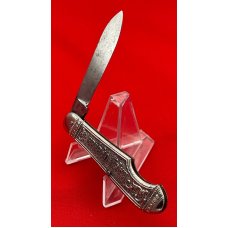 Vintage CLARK BROS GERMANY 1-Blade Easy Open Jack Folding Pocket Knife c.1895-1929 Embossed Metal Vintage CLARK BROS GERMANY 1-Blade Easy Open Jack Folding Pocket Knife c.1895-1929 Embossed Metal