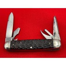 Vintage **RARE** NEW YORK KNIFE Co 4-Blade Buffalo Bill Cody Scout Folding. Pocket Knife Stag Vintage **RARE** NEW YORK KNIFE Co 4-Blade Buffalo Bill Cody Scout Folding. Pocket Knife Stag