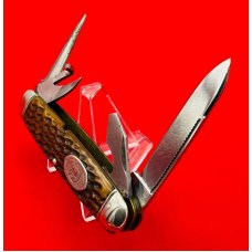 Vintage **RARE** NEW YORK KNIFE Co 4-Blade Buffalo Bill Cody Scout Folding. Pocket Knife Stag Vintage **RARE** NEW YORK KNIFE Co 4-Blade Buffalo Bill Cody Scout Folding. Pocket Knife Stag