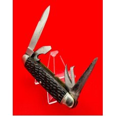 Vintage **RARE** NEW YORK KNIFE Co 4-Blade Buffalo Bill Cody Scout Folding. Pocket Knife Stag Vintage **RARE** NEW YORK KNIFE Co 4-Blade Buffalo Bill Cody Scout Folding. Pocket Knife Stag