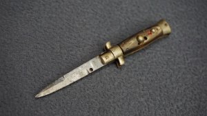 ++ Vintage RARE ASTOR ITALY Mini Stiletto Switchblade Pocket Knife - Strong Spring Action! ++