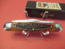 Schatt & Morgan Swell Center  Brown Bone Worm Grooved Pattern # 042176