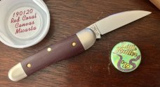 Great Eastern Cutlery Tidioute 190120 Little Rattler, Red Coral Canvas Micarta, (GEC 19), New Great Eastern Cutlery Tidioute 190120 Little Rattler, Red Coral Canvas Micarta, (GEC 19), New