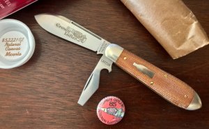 Great Eastern Cutlery Tidioute #852221CL Crown Lifter, Natural Canvas Micarta Handle, New (GEC 85) 