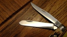 Vintage Schrade Uncle Henry 285UH U.S.A Trapper Staglon Pocket Knife MINT Vintage Schrade Uncle Henry 285UH U.S.A Trapper Staglon Pocket Knife MINT
