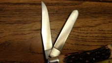 Vintage Schrade Uncle Henry 285UH U.S.A Trapper Staglon Pocket Knife MINT Vintage Schrade Uncle Henry 285UH U.S.A Trapper Staglon Pocket Knife MINT