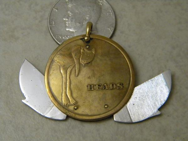Hickok Made in America "Heads and Tails" Coin Knife 