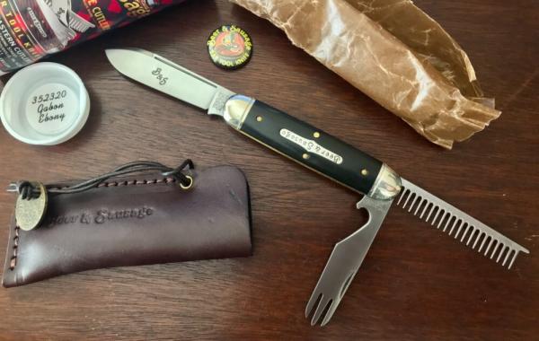 Great Eastern Cutlery Tidioute #352320 Beer & Sausage, Gabon Ebony, With Sheath, New (GEC 35) Great Eastern Cutlery Tidioute #352320 Beer & Sausage, Gabon Ebony, With Sheath, New (GEC 35)