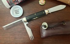 Great Eastern Cutlery Tidioute #352320 Beer & Sausage, Gabon Ebony, With Sheath, New (GEC 35) Great Eastern Cutlery Tidioute #352320 Beer & Sausage, Gabon Ebony, With Sheath, New (GEC 35)