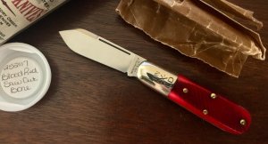 Great Eastern Cutlery Northfield #252117 Little Jack, Blood Red Saw Cut Bone Handle, New (GEC 25) 