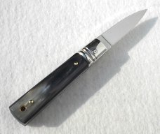 NEW A.G.A. CAMPOLIN MANIAGO ITALY CLASSIC 6" SLIMLINE LEVERLOCK GENUINE BRAZILIAN HORN