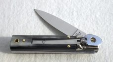 NEW A.G.A. CAMPOLIN MANIAGO ITALY CLASSIC 6" SLIMLINE LEVERLOCK GENUINE BRAZILIAN HORN