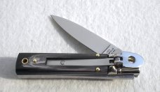 NEW A.G.A. CAMPOLIN MANIAGO ITALY CLASSIC 6" SLIMLINE LEVERLOCK GENUINE BRAZILIAN HORN
