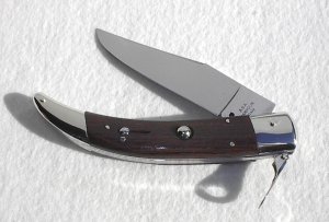 NOS A.G.A. CAMPOLIN 11" CATALANA NICKEL SILVER BOLSTERS EXCOTIC BOKOTE WOOD SCALES 