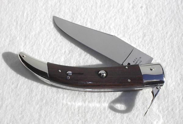 NOS A.G.A. CAMPOLIN 11" CATALANA NICKEL SILVER BOLSTERS EXCOTIC BOKOTE WOOD SCALES 