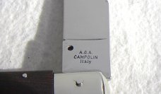 NOS A.G.A. CAMPOLIN 11" CATALANA NICKEL SILVER BOLSTERS EXCOTIC BOKOTE WOOD SCALES 