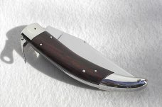 NOS A.G.A. CAMPOLIN 11" CATALANA NICKEL SILVER BOLSTERS EXCOTIC BOKOTE WOOD SCALES 