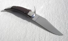 NOS A.G.A. CAMPOLIN 11" CATALANA NICKEL SILVER BOLSTERS EXCOTIC BOKOTE WOOD SCALES 