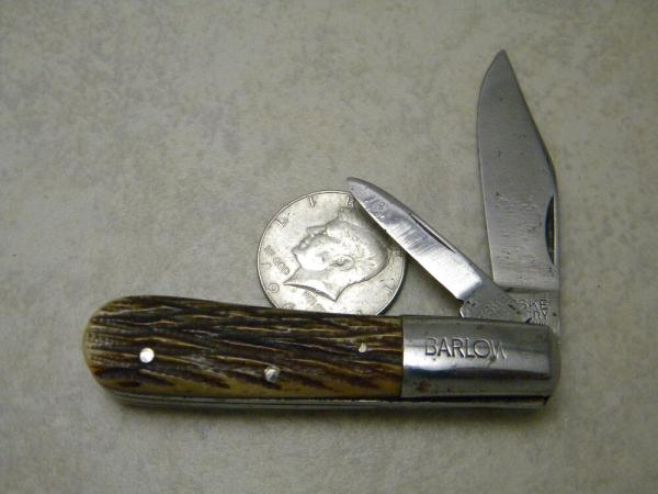 Weske Cutlery Co. Sandusky O. Jigged Bone 2 Blade Barlow Knife c.1940's