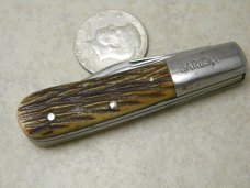 Weske Cutlery Co. Sandusky O. Jigged Bone 2 Blade Barlow Knife c.1940's