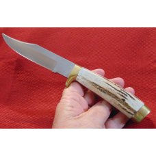 MINT 1990 KERSHAW COLLECTOR'S EDITION DAN HARRISON FIXED BLADE STAG/HORN HANDLE SET OF THREE