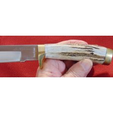 MINT 1990 KERSHAW COLLECTOR'S EDITION DAN HARRISON FIXED BLADE STAG/HORN HANDLE SET OF THREE