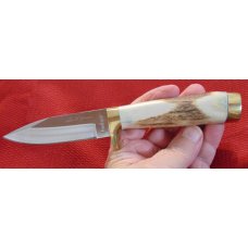MINT 1990 KERSHAW COLLECTOR'S EDITION DAN HARRISON FIXED BLADE STAG/HORN HANDLE SET OF THREE