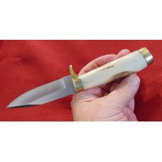 MINT 1990 KERSHAW COLLECTOR'S EDITION DAN HARRISON FIXED BLADE STAG/HORN HANDLE SET OF THREE