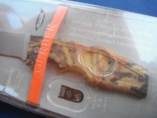 NOS/NIB Gerber 600 Folding Lock-back pocket Knife, Portland OR USA Made in the USA!!!  Camo W/Sheath