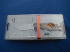 NOS/NIB Gerber 600 Folding Lock-back pocket Knife, Portland OR USA Made in the USA!!!  Camo W/Sheath