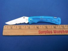 Rare Buck USA 444 Bucklite folding knife lock-back, (1997) rare blue scales Made in USA!!! Rare Buck USA 444 Bucklite folding knife lock-back, (1997) rare blue scales Made in USA!!!